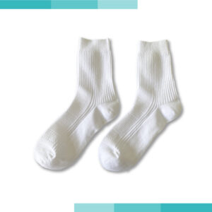 WA0003-純白中筒襪