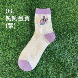 WA0012-好兔聯名中筒襪-03姆姆金賀(紫)