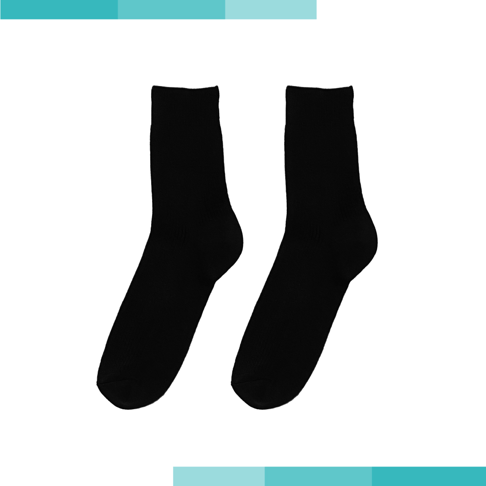 WA0008-紳士中筒襪(黑)